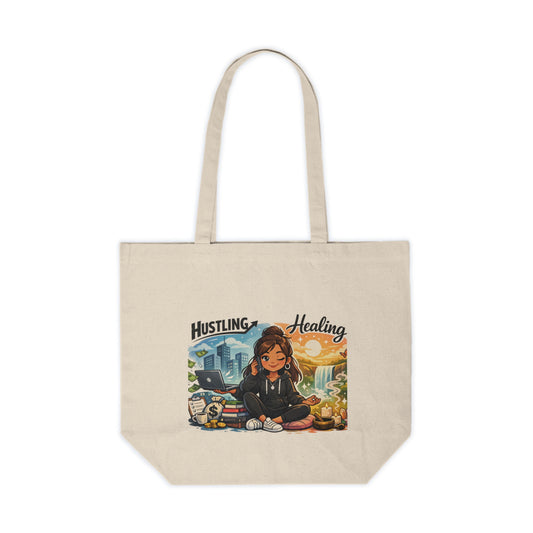 Copy of Healing & Hustling Canvas Shopping Tote for Everyday Use, Eco-Friendly Tote Bag, Grocery Tote, Beach Bag, Gift for Entrepreneurs