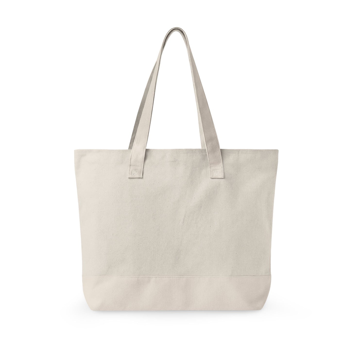 Canvas Tote - "Never Quit, Change the Strategy" Zippered Inspirational Tote